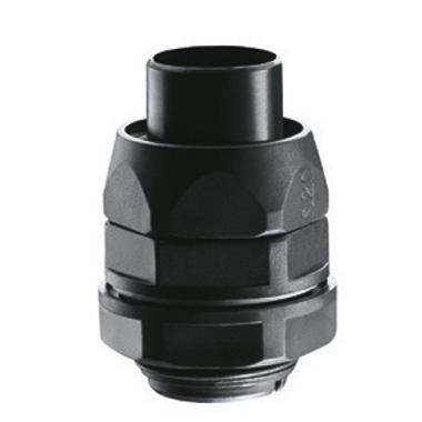 RACCORDO GIREVOLE DIRITTO CON PASSO GAS - RDG - IP54 - DIAMETRO GUAINA 20MM - NERO RAL9005 product photo Photo 01 3XL