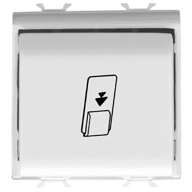 INTERRUTTORE UNIVERSALE A BADGE - UNIPOLARE NA 16AX - ILLUMINABILE - 2 MODULI - BIANCO LUCIDO - CHORUSMART product photo Photo 01 3XL