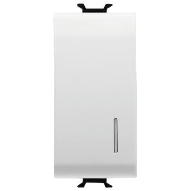 INVERTITORE UNIPOLARE 250V ac - 16AX ILLUMINABILE - CON DIFFUSORE - 1 MODULO - BIANCO LUCIDO - CHORUSMART product photo Photo 01 3XL