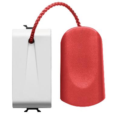 PULSANTE UNIPOLARE 250V ac - NA 16A - TIRANTE - 1 MODULO - BIANCO LUCIDO - ANTIBATTERICO - CHORUSMART product photo Photo 01 3XL