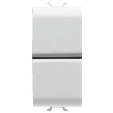 PULSANTE UNIPOLARE 250V ac - NA+NA 16A - DOPPIO - 1 MODULO - BIANCO LUCIDO - CHORUSMART product photo Photo 01 3XL