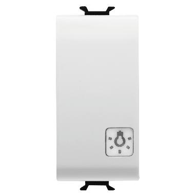 PULSANTE UNIPOLARE 250V ac - NA 16A ILLUMINABILE - CON LENTE NEUTRA SOSTITUIBILE -SIMBOLO LUCE - 1 MODULO - BIANCO LUCIDO - CHORUSMART product photo Photo 01 3XL