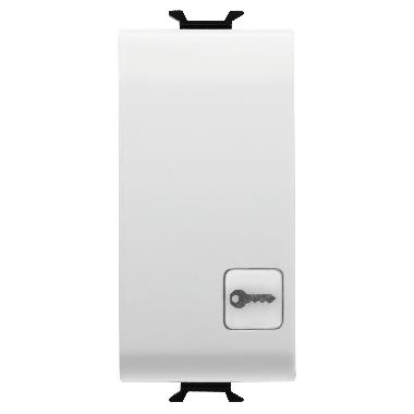 PULSANTE UNIPOLARE 250V ac - NA 16A ILLUMINABILE - CON LENTE NEUTRA SOSTITUIBILE - SIMBOLO CHIAVE - 1 MODULO - BIANCO LUCIDO - CHORUSMART product photo Photo 01 3XL