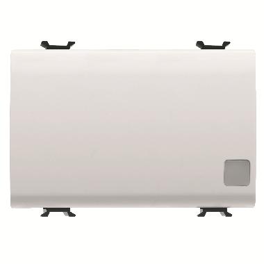 PULSANTE UNIPOLARE 250V ac - NA 16A ILLUMINABILE - CON LENTE NEUTRA SOSTITUIBILE - 3 MODULI - BIANCO LUCIDO - CHORUSMART product photo Photo 01 3XL