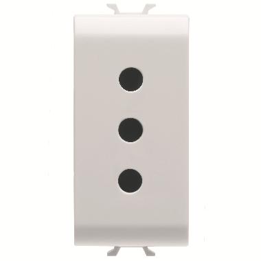 PRESA STANDARD ITALIANO 250V ac - 2P+T 10A - P11 - 1 MODULO - BIANCO LUCIDO - CHORUSMART product photo Photo 01 3XL