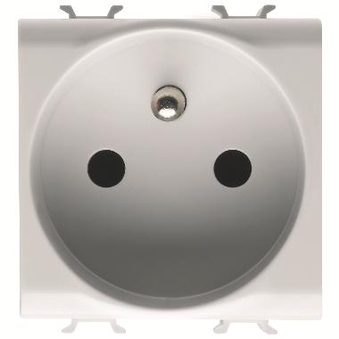 PRESA STANDARD FRANCESE 250V ac - 2P+T 16A - 2 MODULI - BIANCO LUCIDO - CHORUSMART product photo Photo 01 3XL