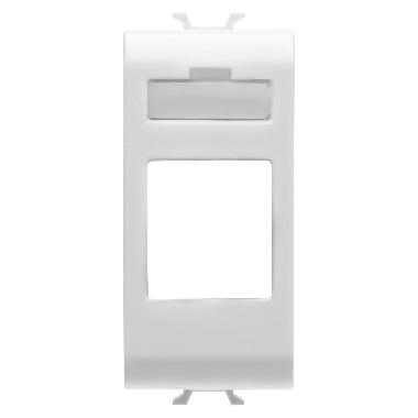 ADATTATORE PREDISPOSTO PER L?ALLOGGIAMENTO DI CONNETTORI DATI - TIPO AMP/KEYSTONE JACK - 1 MODULO - BIANCO LUCIDO - CHORUSMART product photo Photo 01 3XL