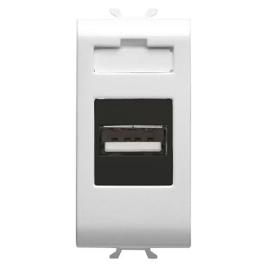 PRESA USB - 1 MODULO - BIANCO LUCIDO - CHORUSMART product photo Photo 01 3XL