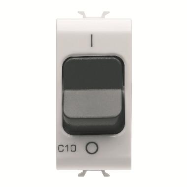 INTERRUTTORE AUTOMATICO MAGNETOTERMICO - CURVA C - 1P 10A 230Vac - 1 MODULO - BIANCO LUCIDO - CHORUSMART product photo Photo 01 3XL