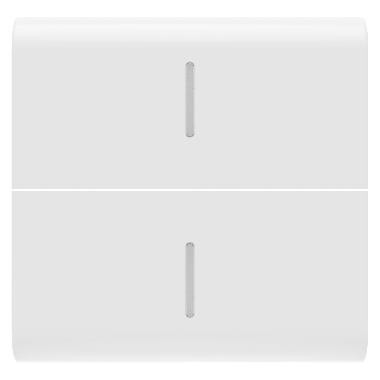 TASTO INTERCAMBIABILE PER COMANDI ASSIALI - CON 2 DIFFUSORI - 2 MODULI - BIANCO LUCIDO - CHORUSMART product photo Photo 01 3XL