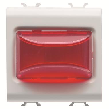 SPIA SPORGENTE - 12V ac/dc / 230V ac 50/60 Hz - ROSSO - 2 MODULI - BIANCO LUCIDO - CHORUSMART product photo Photo 01 3XL