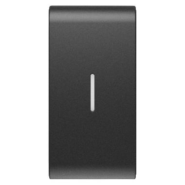 TASTO INTERCAMBIABILE PER COMANDI ASSIALI - CON DIFFUSORE - 1 MODULO - NERO SATINATO - CHORUSMART product photo Photo 01 3XL