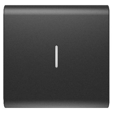 TASTO INTERCAMBIABILE PER COMANDI ASSIALI - CON DIFFUSORE - 2 MODULI - NERO SATINATO - CHORUSMART product photo Photo 01 3XL