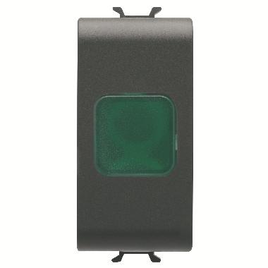 SPIA DI SEGNALAZIONE SINGOLA - VERDE - 1 MODULO - NERO SATINATO - CHORUSMART product photo Photo 01 3XL