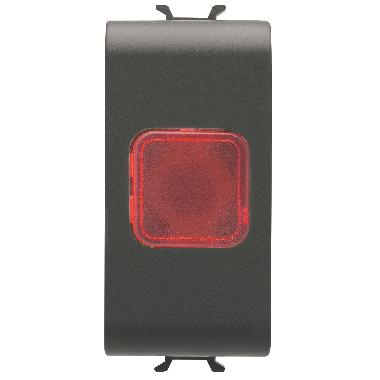 SPIA DI SEGNALAZIONE SINGOLA - ROSSO - 1 MODULO - NERO SATINATO - CHORUSMART product photo Photo 01 3XL
