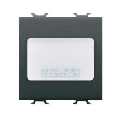 LAMPADA AUTONOMA DI EMERGENZA - 230Vac 50/60Hz 1h - 2 MODULI - NERO SATINATO - CHORUSMART product photo Photo 01 3XL