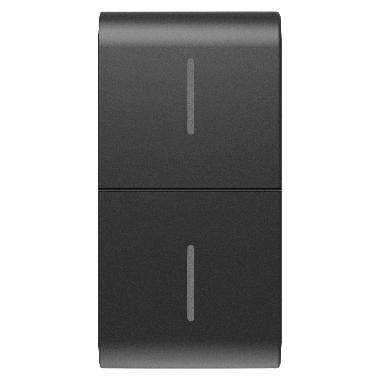 TASTO INTERCAMBIABILE PER PULSANTIERA CONNESSA ECO - 1 MODULO - NERO SATINATO - CHORUSMART product photo Photo 01 3XL