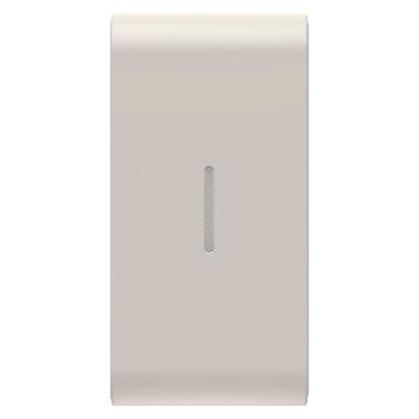 TASTO INTERCAMBIABILE PER COMANDI ASSIALI - CON DIFFUSORE - 1 MODULO - NATURAL BEIGE SATINATO - CHORUSMART product photo Photo 01 3XL