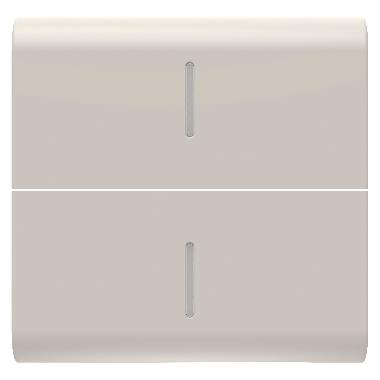 TASTO INTERCAMBIABILE PER COMANDI ASSIALI - CON 2 DIFFUSORI - 2 MODULI - NATURAL BEIGE SATINATO - CHORUSMART product photo Photo 01 3XL