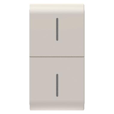 TASTO INTERCAMBIABILE PER PULSANTIERA CONNESSA ECO - 1 MODULO - NATURAL BEIGE SATINATO - CHORUSMART product photo Photo 01 3XL