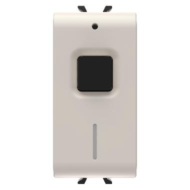 ATTUATORE ON/OFF CONNESSO CON MISURA DI ENERGIA - 100-240V ac 50/60 Hz - NA 16A (AC1) 240V ac - 1 MODULO - NATURAL BEIGE SATINATO - CHORUSMART product photo Photo 01 3XL