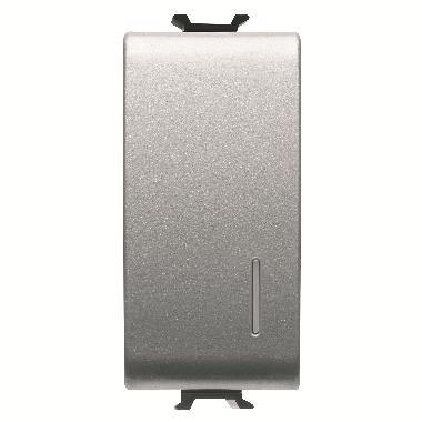 DEVIATORE UNIPOLARE 250V ac - 16AX ILLUMINABILE - CON DIFFUSORE - 1 MODULO - TITANIO - CHORUSMART product photo Photo 01 3XL