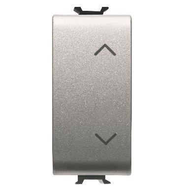 COMMUTATORE UNIPOLARE 250V ac - 10AX - NEUTRO - SIMBOLO SU-GIU' - 1 MODULO - TITANIO - CHORUSMART product photo Photo 01 3XL