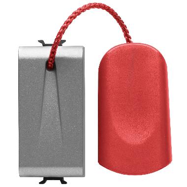 PULSANTE UNIPOLARE 250V ac - NA 16A - TIRANTE - 1 MODULO - TITANIO - CHORUSMART product photo Photo 01 3XL