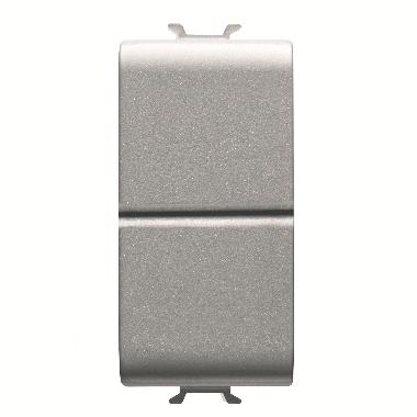 PULSANTE UNIPOLARE 250V ac - NA+NA 16A - DOPPIO - 1 MODULO - TITANIO - CHORUSMART product photo Photo 01 3XL