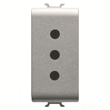 PRESA STANDARD ITALIANO 250V ac - 2P+T 10A - P11 - 1 MODULO - TITANIO - CHORUSMART product photo Photo 01 3XL