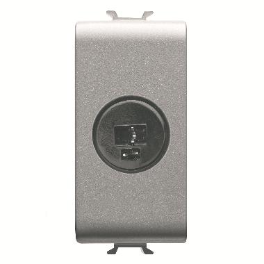 PRESA AUDIO VIDEO - PER ALTOPARLANTE - 1 MODULO - TITANIO - CHORUSMART product photo Photo 01 3XL