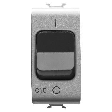 INTERRUTTORE AUTOMATICO MAGNETOTERMICO - CURVA C - 1P+N 16A 230Vac - 1 MODULO - TITANIO - CHORUSMART product photo Photo 01 3XL
