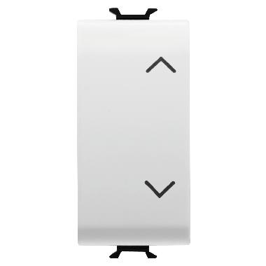 PULSANTE UNIPOLARE 250V ac - NA+NA 10A - CON INTERBLOCCO - SIMBOLO SU-GIU' - 1 MODULO - BIANCO SATINATO - CHORUSMART product photo Photo 01 3XL