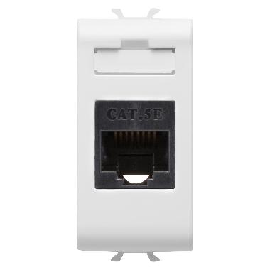 PRESA RJ45 - CATEGORIA 5e - UTP - 1 MODULO - CHORUSMART BIANCO SATINATO product photo Photo 01 3XL