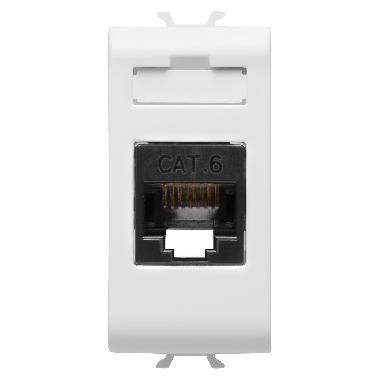 PRESA RJ45 - CATEGORIA 6 - UTP - 1 MODULO - CHORUSMART BIANCO SATINATO product photo Photo 01 3XL
