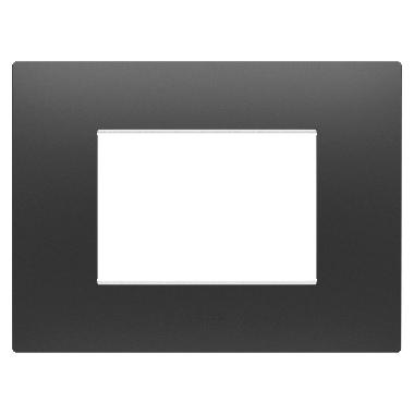 PLACCA EGO - IN TECNOPOLIMERO - 3 POSTI - NERO SATINATO - CHORUSMART product photo Photo 01 3XL