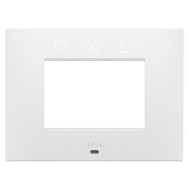 PLACCA EGO SMART - IN TECNOPOLIMERO VERNICIATO - 3 POSTI - BIANCO SATINATO - CHORUSMART product photo Photo 01 3XL