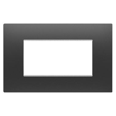 PLACCA EGO - IN TECNOPOLIMERO - 4 POSTI - NERO SATINATO - CHORUSMART product photo Photo 01 3XL