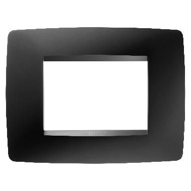 PLACCA ONE - IN TECNOPOLIMERO VERNICIATO - 3 POSTI - NERO SATINATO - CHORUSMART product photo Photo 01 3XL