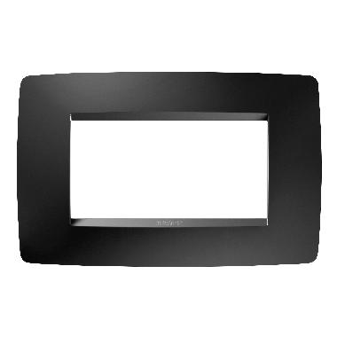PLACCA ONE - IN TECNOPOLIMERO VERNICIATO - 4 POSTI - NERO SATINATO - CHORUSMART product photo Photo 01 3XL