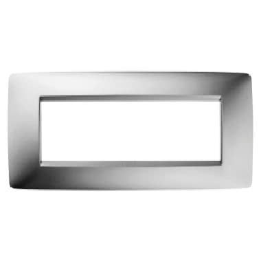 PLACCA ONE - IN TECNOPOLIMERO METALLIZZATO - 6 POSTI - CROMO - CHORUS product photo Photo 01 3XL