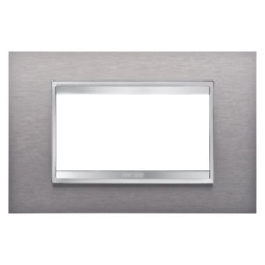 PLACCA LUX - IN METALLO - 4 POSTI - INOX SPAZZOLATO - CHORUS product photo Photo 01 3XL