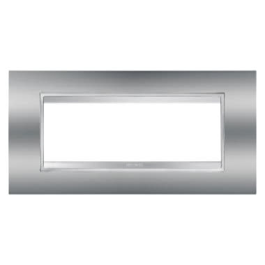 PLACCA LUX - IN TECNOPOLIMERO METALLIZZATO - 6 POSTI - CROMO - CHORUS product photo Photo 01 3XL