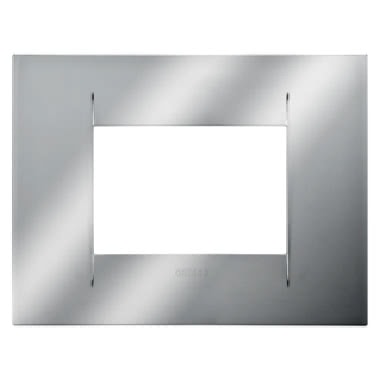 PLACCA GEO - IN TECNOPOLIMERO METALLIZZATO - 3 POSTI - CROMO - CHORUS product photo Photo 01 3XL