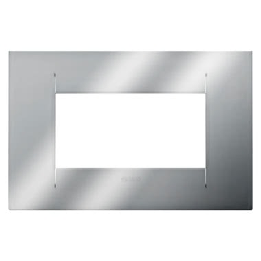 PLACCA GEO - IN TECNOPOLIMERO METALLIZZATO - 4 POSTI - CROMO - CHORUS product photo Photo 01 3XL