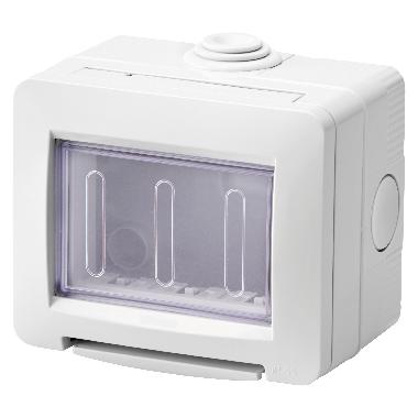 CONTENITORE AUTOPORTANTE VUOTO - STAGNO IP55 3 POSTI - GRIGIO RAL 7035 - CHORUSMART product photo Photo 01 3XL