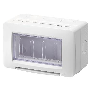 CONTENITORE AUTOPORTANTE VUOTO - STAGNO IP55 4 POSTI - GRIGIO RAL 7035 - CHORUSMART product photo Photo 01 3XL