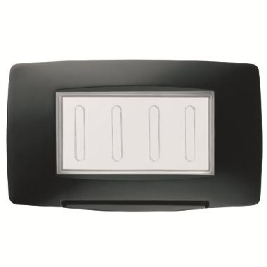 PLACCA STAGNA STANDARD ITALIANO - 4 POSTI IP55 - NERO - CHORUSMART product photo Photo 01 3XL