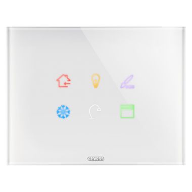 PLACCA ICE TOUCH KNX - IN VETRO - 6 AREE TOUCH - BIANCO - CHORUS product photo Photo 01 3XL