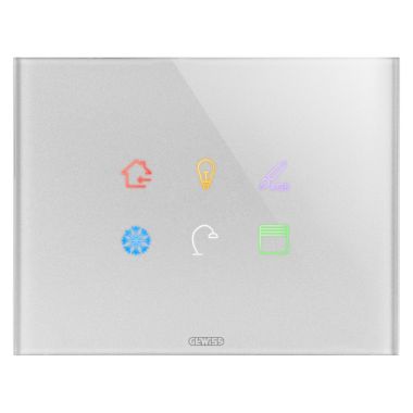 PLACCA ICE TOUCH KNX - IN VETRO - 6 AREE TOUCH - TITANIO - CHORUS product photo Photo 01 3XL